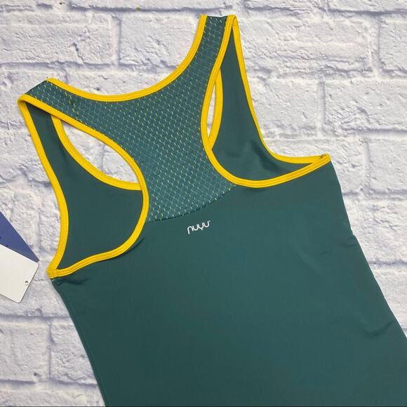 NEW NUYU Baylor University Yoga Tank in Green - Picture 6 of 7